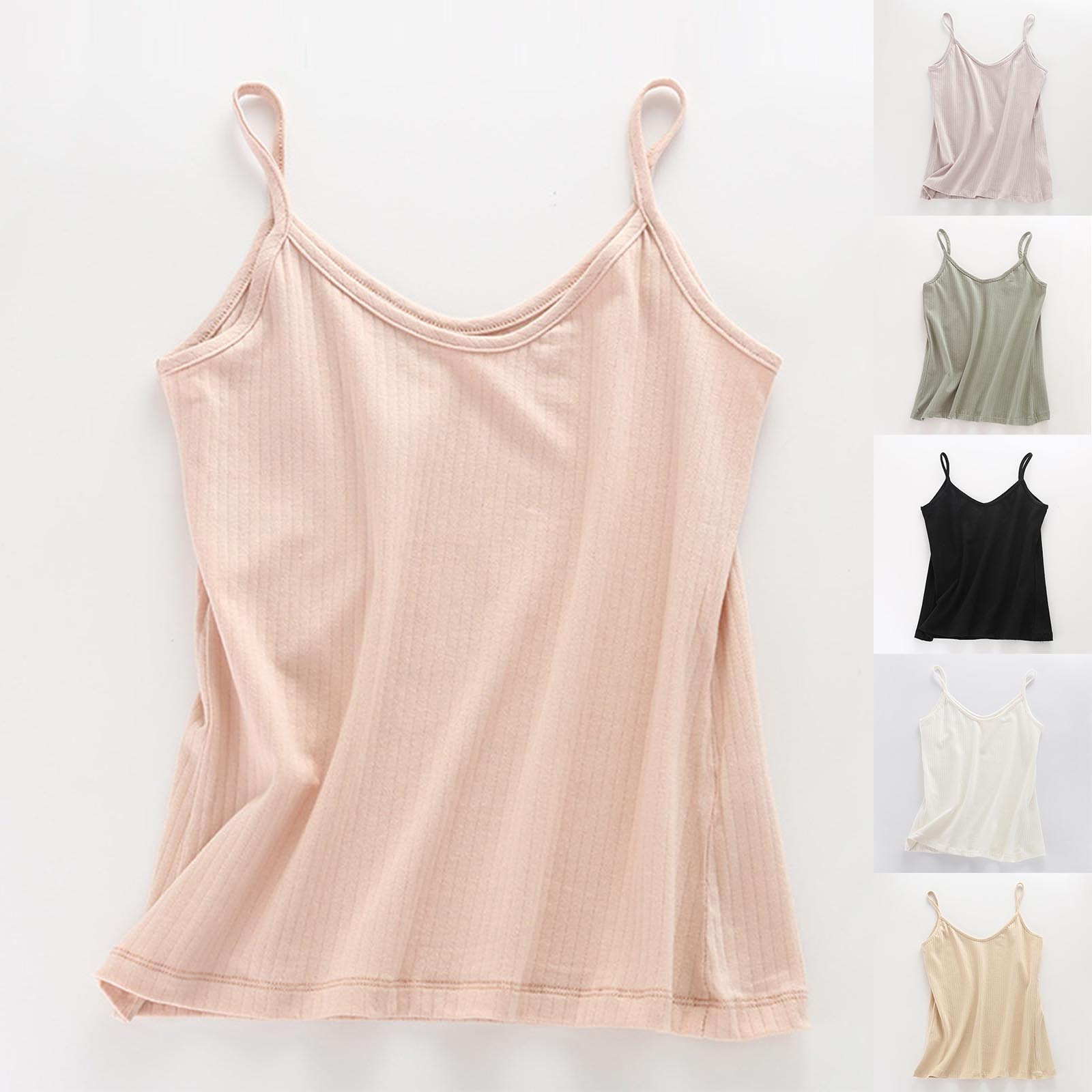 Htigea Clearance Cotton Camisole Tops for Women Tank Top Sleeveless Shirts Loose Fit Cami Tanks Today Deals Black,3XL